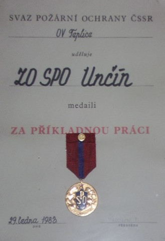 Dokument SDH Unčín